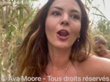 Ava Moore - MEGA BUKKAKE con Aurbeaureal en la playa naturista de Cap d'Agde - PORNO REALIDAD