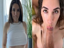 ???? Ella sabe seducir con una gran polla en la boca (corrida en la cara y corrida en las tetas ???? - recopilación