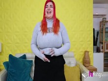 Gran tetona Leia Saez probará la vieja polla de Don Jorge