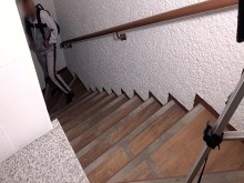 Me follo a mi Vecina despues de sus clases presenciales !antes de que llege su familia