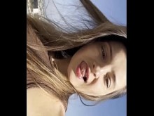 Melena María Rya Desnudarse en el balcón