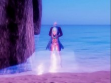 Follando a Aqua en la playa