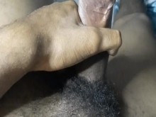 Hablando Caliente en español y pajeando mi GRAN POLLA NEGRA