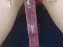 La rubia Española ,tremendo chocho de milf super caliente hace squirting, clítoris gordo ????