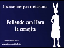 JOI hentai con Haru de Beastars. Con voz española. Furry.