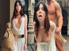 Recompensa de la diosa griega - Garganta profunda y follada apasionada hasta creampie junto a la piscina - Sweetie Fox