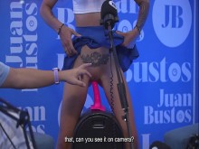 Megan Russo pequeña pelirroja cabalga polla y máquina vibratoria en casting porno - Juan Bustos Podcast